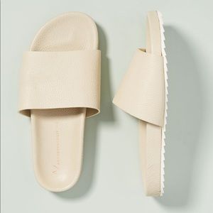 NEW Anthropologie Kimbra slides in cream size 40